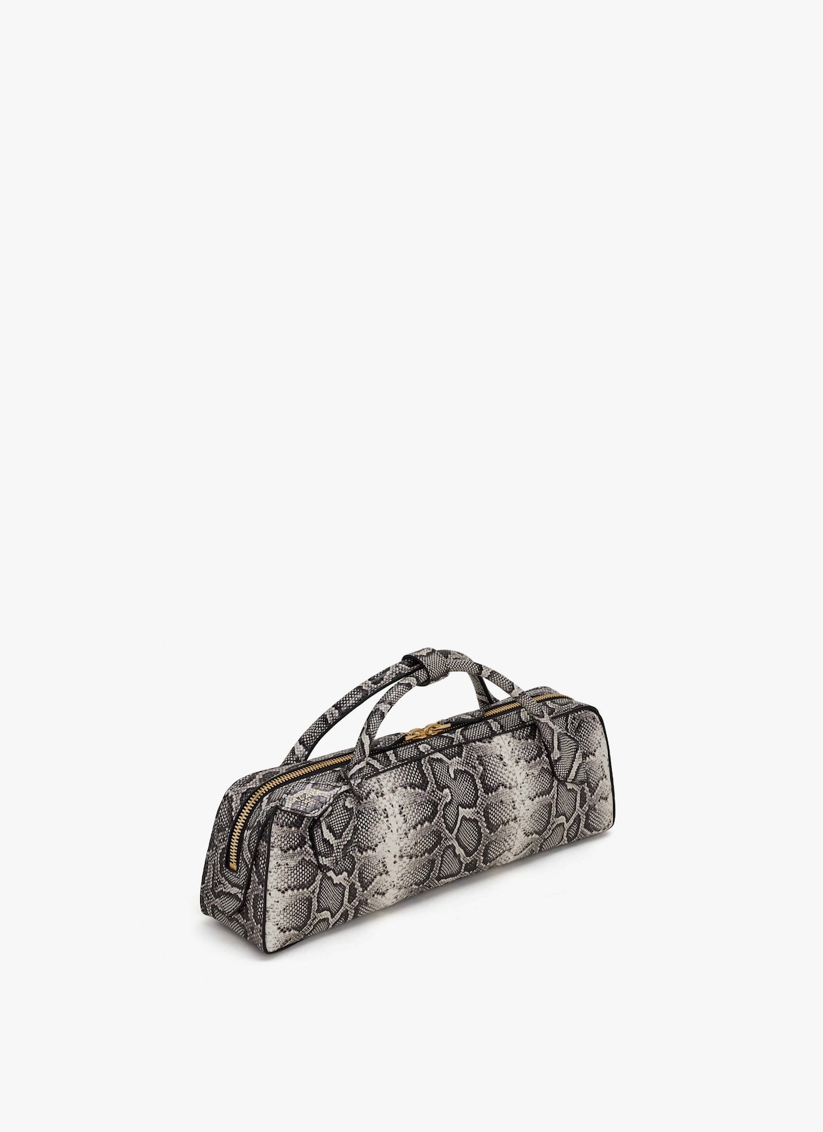 LE TECKEL CLUTCH IN AYERS LEATHER ALAÏA WHITE/BLACK LE TECKEL CLUTCH IN AYERS LEATHER